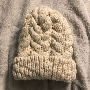 Cream colored beanie